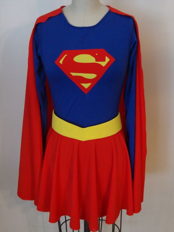 Classic Blue Superman Halloween Costume For Girl